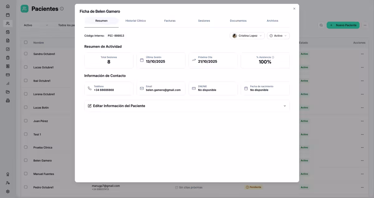 Toda la información centralizada y segura